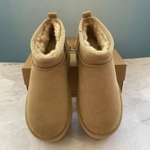Ugg Classic Ultra Mini Platform Boots Driftwood - Picture 4 of 5